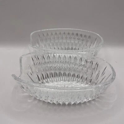 (2) Soporte para utensilios de buffet de cristal Princess House Royal Highlights tenedor cuchara reposapiés Foto 1 de 4