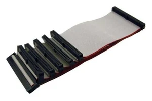 Long 46" 50-Pin SCSI Internal Ribbon Flat Cable 7-Connector 6-Device Drive - Picture 1 of 1