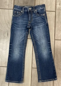 BKE Buckle Jeans Boys 5 Conner Bootcut Distressed Medium Wash Adjustable Waist - Picture 1 of 12