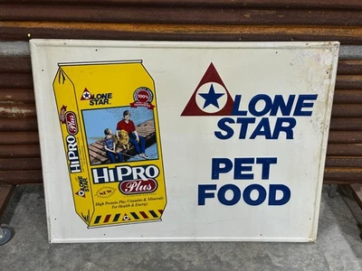 Letrero vintage de alimentación de estrellas solitarias para mascotas Ag coleccionable granja y rancho Foto 1 de 4