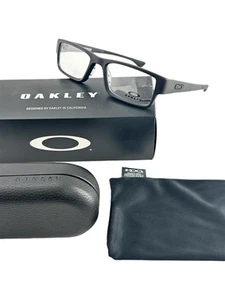 Oakley NEW Airdrop Satin Black Rectangle Frames 51-18-143 Eyeglasses OX8046 Set - Photo 1/12