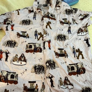 Box Lunch Star Wars Mos Eisley Cantina All Over Print Button Up Shirt Men’s XL - Picture 1 of 8