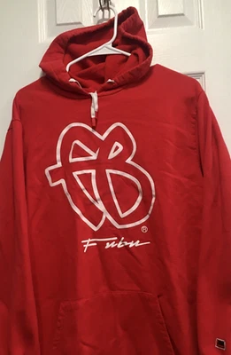 Sudadera con Capucha FUBU Para Hombre Talla 2XL (50-52) Roja FB Estampado Gráfico Cordón Foto 1 de 4