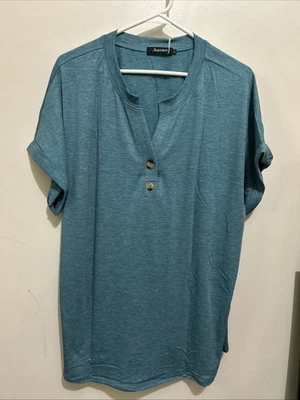 AUTOMET Mujeres Prendas para el torso Camisetas Informales Calce Suelto 2XL AZUL VERDE NUEVAS CON ETIQUETAS Foto 1 de 4