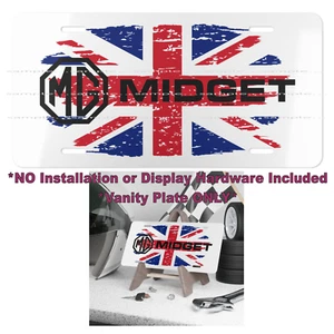DigiRods MG Enano Convertible Modelo Bandera Británica Logo Tocador Coche Placa - Imagen 1 de 2