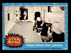 1977 Topps Star Wars #9 Rebels Defend Their Starship! VG *e4
