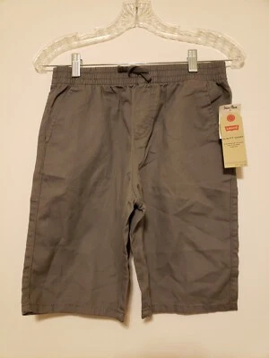 Levi’s Boys Size Large 12/13 Grey Slim Fit Elastic Waist Shorts - Image 1 of 4