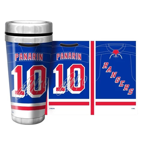 ARTEMI PANARIN TRAVEL TUMBLER 16oz MUG NEW YORK RANGERS PLAYER JERSEY LICENSED Cover