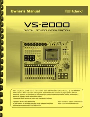 Estación de trabajo Roland VS-2000CD Digital Studio MANUAL DEL PROPIETARIO - Imagen 1 de 4