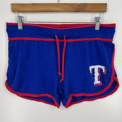 Pantalones Cortos para Sudar Ropa Lateral Para Mujer M Azul Rojo Texas Rangers MLB Béisbol Foto 1 de 4