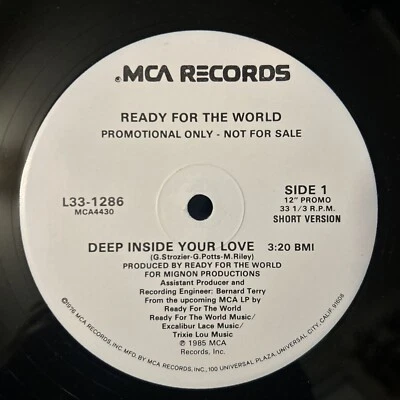 Ready For The World - Deep Inside Your Love - MCA 12" Single Funk Soul Promo WLP - Image 1 of 2