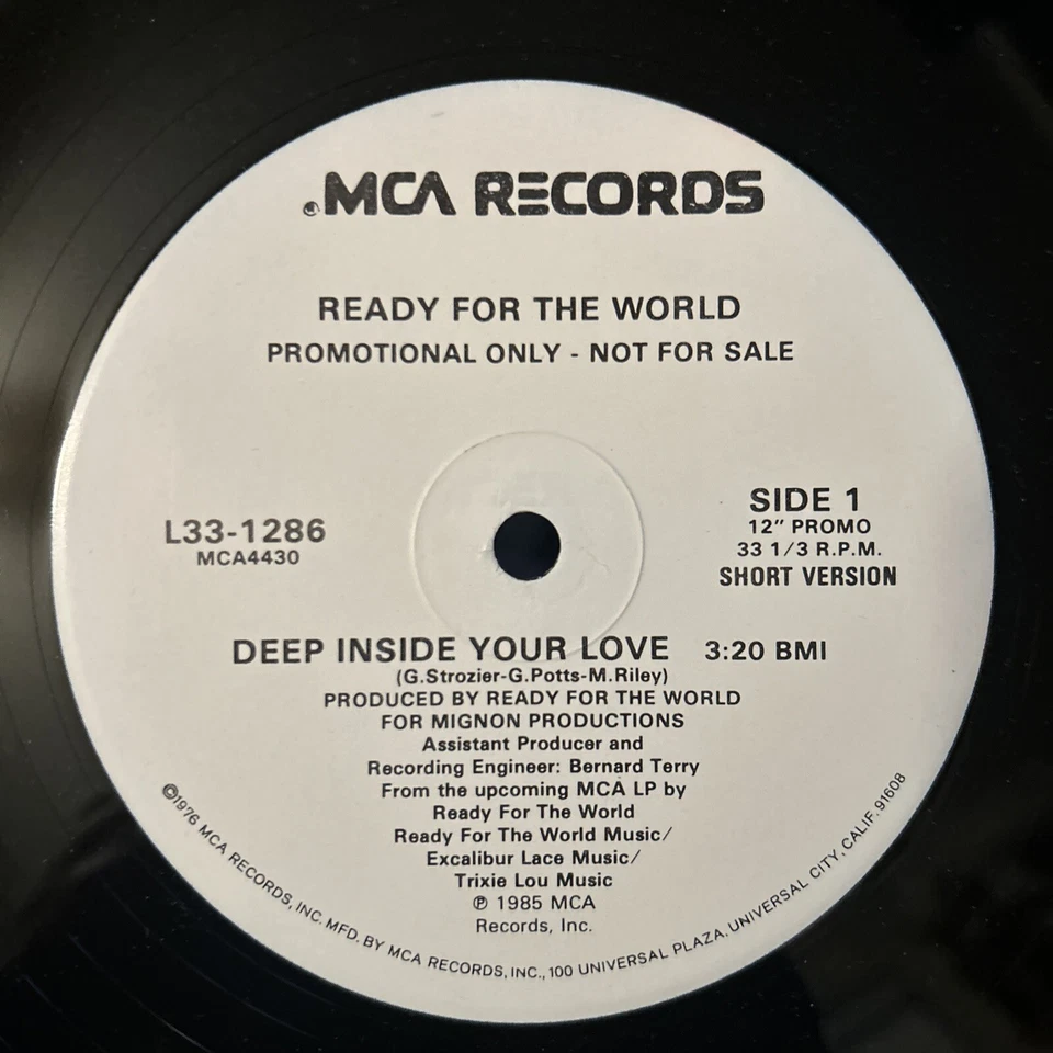 Ready For The World - Deep Inside Your Love - MCA 12" Single Funk Soul Promo WLP - Image 1 of 2