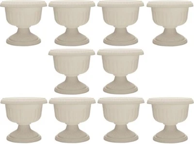 (10) Jardineras de plástico urna griega blanca ATT Southern UR1810WH 18"  Foto 1 de 2