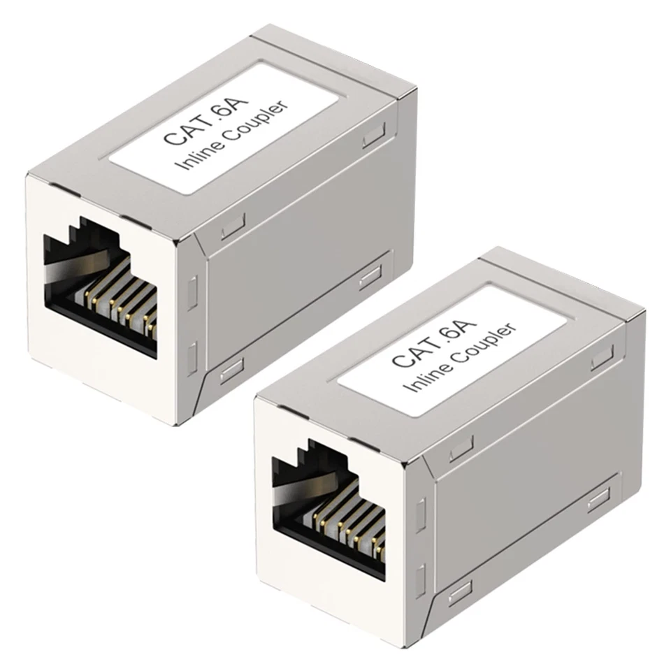 RJ45 Kupplung Cat7 Cat6A LAN Kupplung Netzwerk verbinder Modular Geschirmt RJ... - Bild 1 von 4