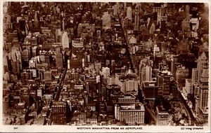 Midtown Manhattan aus einem Flugzeug New York RPPC - Bild 1 von 2