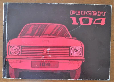 PEUGEOT 104 MANUALE  DATI TECNICI E CARATTERISTICHE 1972 - Immagine 1 di 4