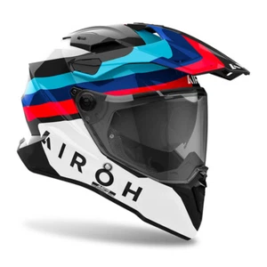 Helmet Fiber Motorcycle Airoh Commander 2 Doom Black BMW Ducati Honda Triumph - Picture 1 of 2