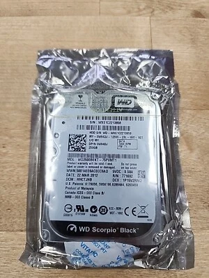 WD2500BEKT Western Digital Scorpio Black 250GB Internal 7200RPM 2.5"HDD! - Image 1 of 2