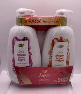 2 Pack Dove Holiday Treats Hand Soap - Limited Edition Gingerbread & Plum Berry - Picture 1 of 3