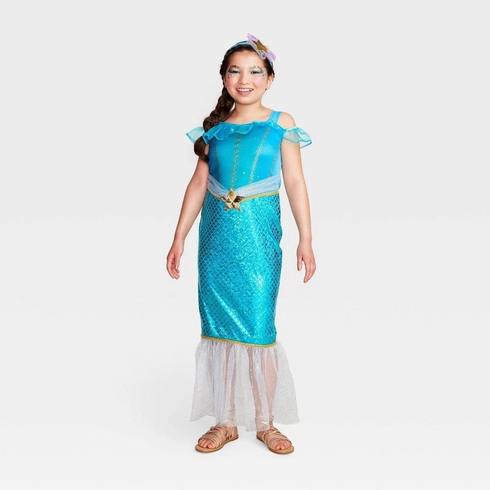 Target Hyde & Eek Kids Mermaid Costume Size Small S (4-7)