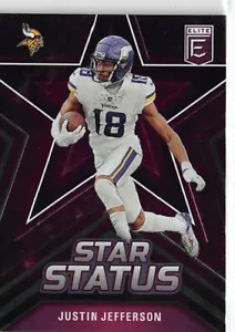 Inserto stato stella Donruss Elite Justin Jefferson 2023 verde vichinghi paralleli #6 - Foto 1 di 2
