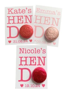 CHOCOLATE CARDS! 'HEN PARTY' themed cards with chocolates.  Personalise! - Picture 1 of 3
