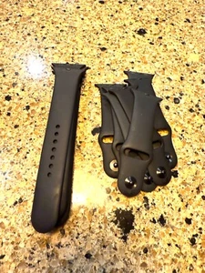 Original schwarze Apple Watch Fluoroelastomer Large Band 42/44/45/46mm Series 1-10 - Bild 1 von 3