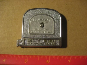 Vintage Metal Advertising Tape Measure Beautyrest  by Simmons Made in USA - Picture 1 of 6