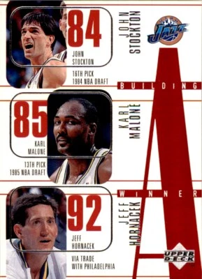 1996-97 Upper Deck John Stockton/Karl Malone/Jeff Hornacek/Antoine Carr/Bryon - Image 1 of 2