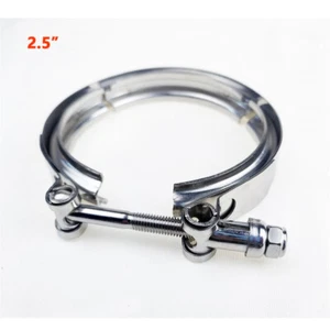 2.5'' Universal Stainless Steel V-Band Clamp for Turbo Downpipe Exhaust Pipe - Picture 1 of 12