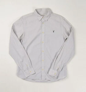 Allsaints Men's Striped Long Sleeve Button Up Shirt Size M - Picture 1 of 6