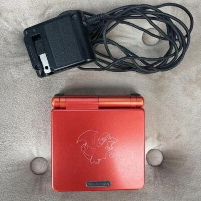 Nintendo Game Boy Advance SP Red Pokemon Center Lizardon Edition Console Tested - Image 1 of 4