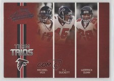 2005 Playoff Absolute Memorabilia Team Trios /150 Michael Vick TJ Duckett #TT-2