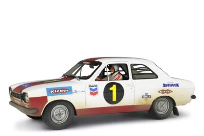 LAUDORACING-MODELS FORD ESCORT RALLY 1968 TERENCE HILL - WHITE LM128C2 1/18 - Immagine 1 di 4