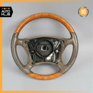 00-06 Mercedes W220 S600 S500 CL600 Driver Steering Wheel Brown Wood OEM - Picture 1 of 12