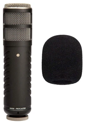 RODE Procaster Dynamisches Rundfunkmikrofon + WS2 Windschutz + Microfonhalterung - Bild 1 von 2
