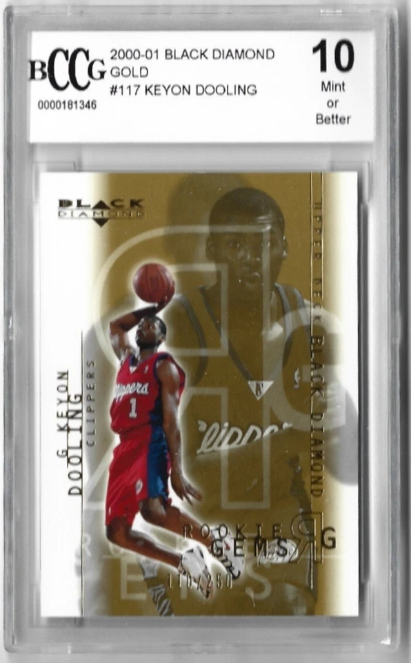 2000 UPPER DECK BLACK DIAMOND #117 GOLD KEYON DOOLING ROOKIE BCCG 10 - Image 1 of 1