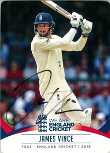 Signed 2018 2019 ENGLAND Cricket Card JAMES VINCE BBL - Picture 1 of 3