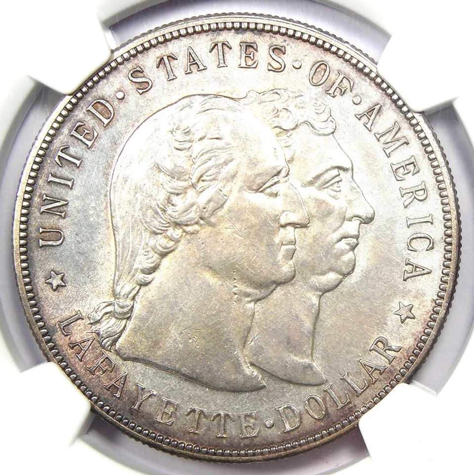 1900 Lafayette Silver Dollar $1 Coin - Certified NGC Uncirculated Detail UNC MS - Image 1 of 4