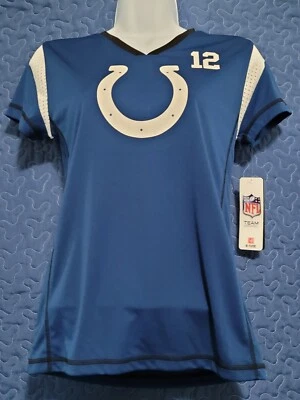Ropa del equipo NFL Andrew Luck-Colts azul manga corta camiseta niñas XL 14/16 nueva  Foto 1 de 4