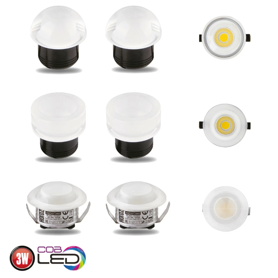 LED Minispots Einbauspots Einbaustrahler Spots Einbauleuchte 3w COB LED Mini - Bild 1 von 1