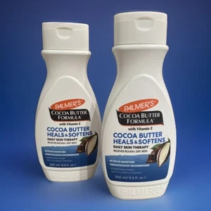 2 Palmer's Body Lotions- Cocoa Butter Formula w/Vit E, HEALS SOFTENS 8.5oz - Picture 1 of 2