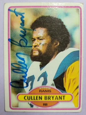 Cullen Bryant (D) Signed 1980 Topps Card #514 Los Angeles Rams - Image 1 of 2