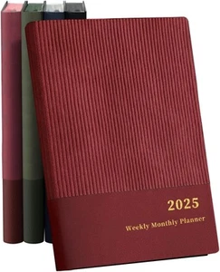 2025 Planner, Weekly Monthly Planner 2025, 8.25"×5.85", (8.25"×5.85") A5, Red - Picture 1 of 7