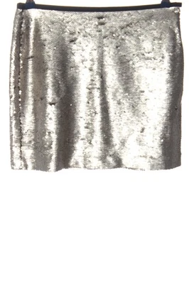 ZARA BASIC Minifalda Mujeres Falda Talla EU 34 color plata elegante - Imagen 1 de 4