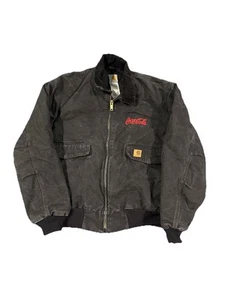 Vintage Carhartt Bomberjacke J165 BLK Steppfutter Cordkragen XL schwarz Y2K - Bild 1 von 5