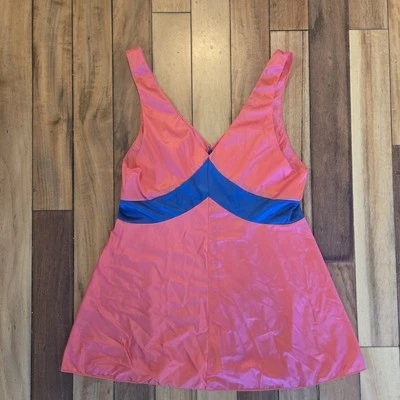 Винтажные женские без рукавов красновато-розовый синий Майка вассарет 70-х 80-х белье - Изображение 1 из 4