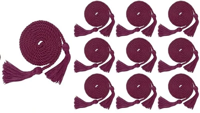 10 PIEZAS Cordones de Honor de Graduación Granate, 2025, Sociedad Nacional de Honores, Borla Foto 1 de 4