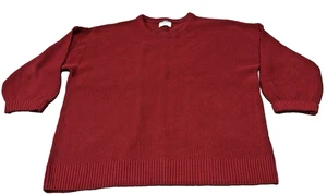 Old Navy Pullover Damen XL Tunika Länge rot sosoft Waffelstrick Pulli Stretch - Bild 1 von 10