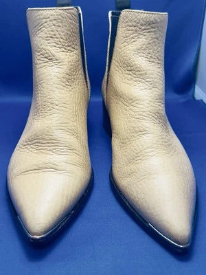 ACNE STUDIOS Jensen Ankle Boots Beige / Wheat Grain Leather Size 6M - Image 1 of 4